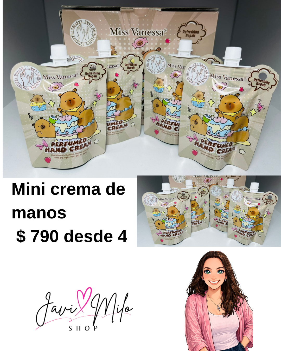 MINI CREMA DE MANOS (4 UNIDADES)