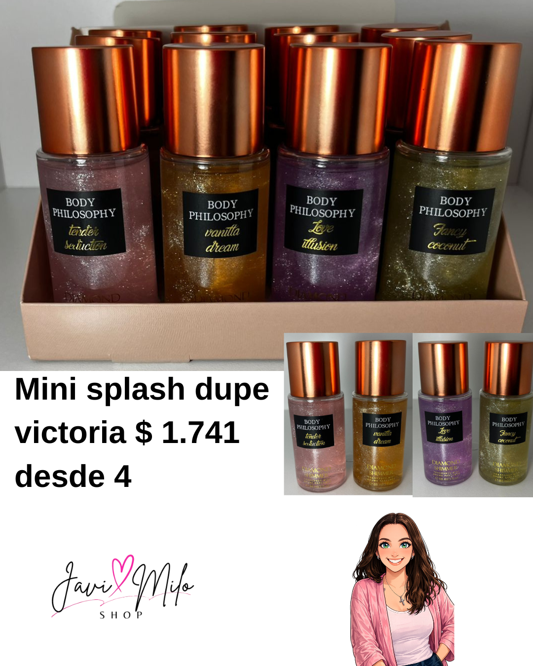 MINI SPLASH DUPE VICTORIA (4 UNIDADES)
