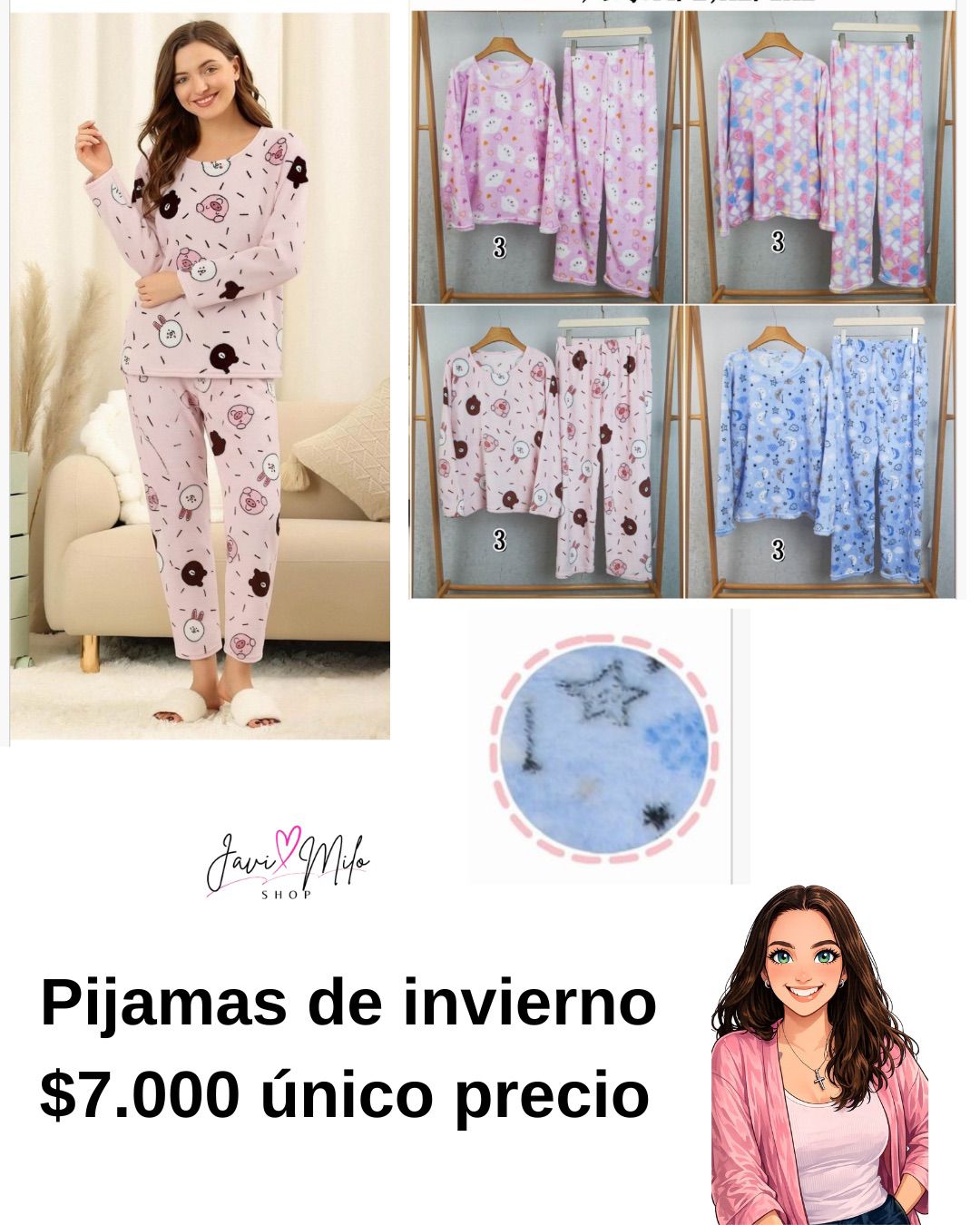 PIJAMA CON DISEÑO INVIERNO