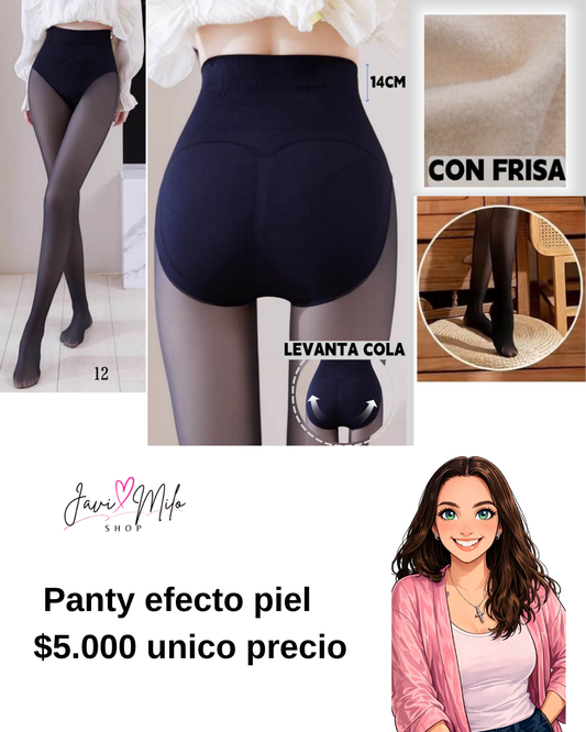 PANTY EFECTO PIEL CON FRISA