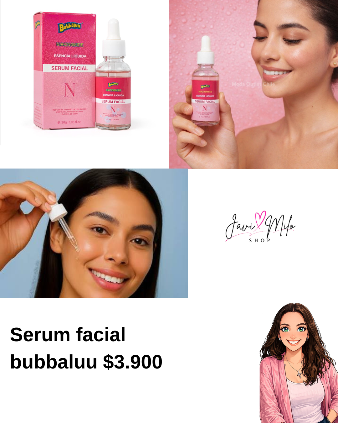 SERUM FACIAL BUBBALUU CON NIACINAMIDA