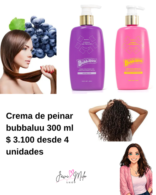 CREMA DE PEINAR BUBBALUU (4 UNIDADES)
