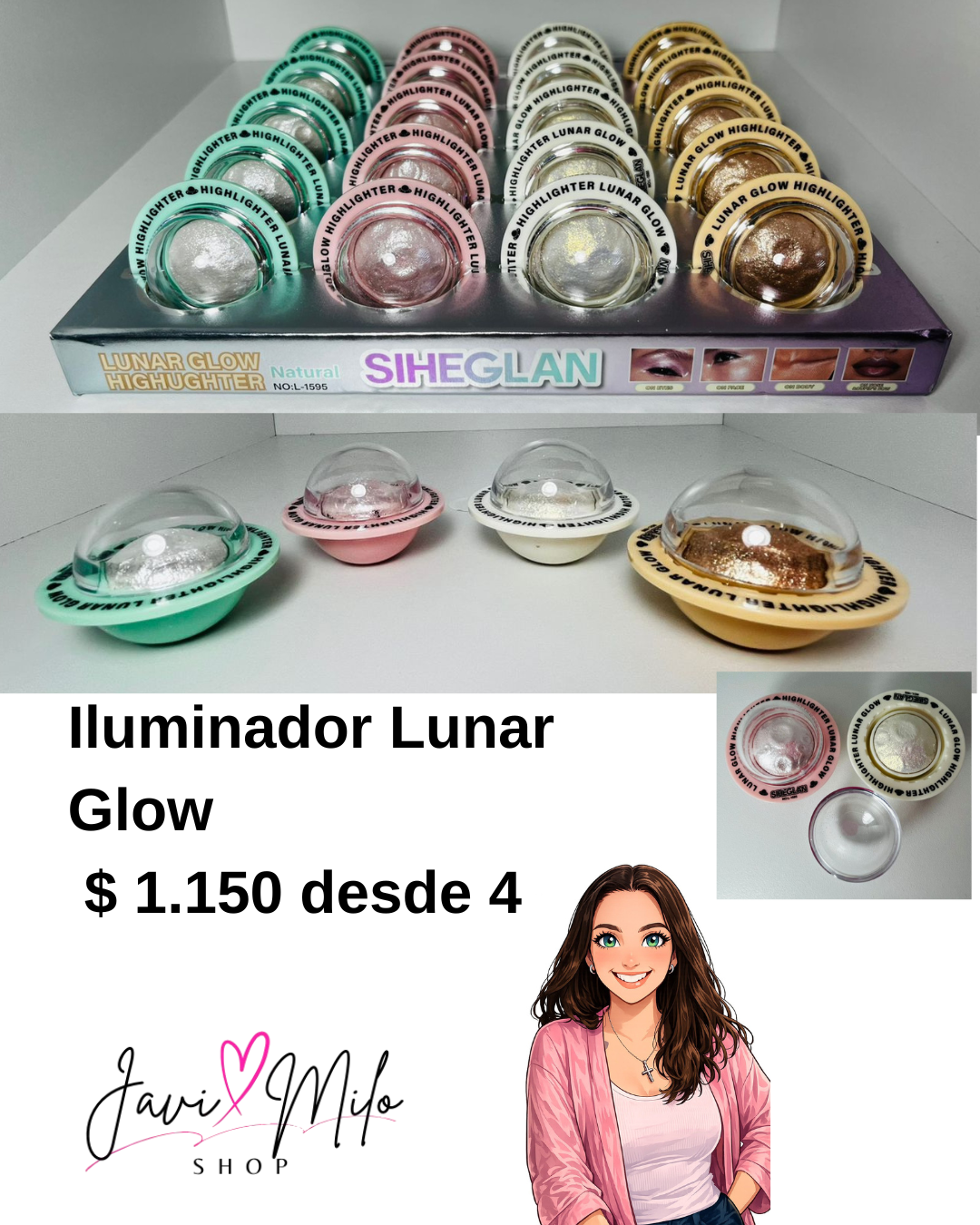 ILUMINADOR LUNAR GLOW (4 UNIDADES)