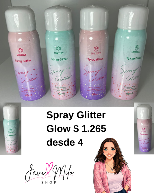 SPRAY GLITTER GLOW (4 UNIDADES)