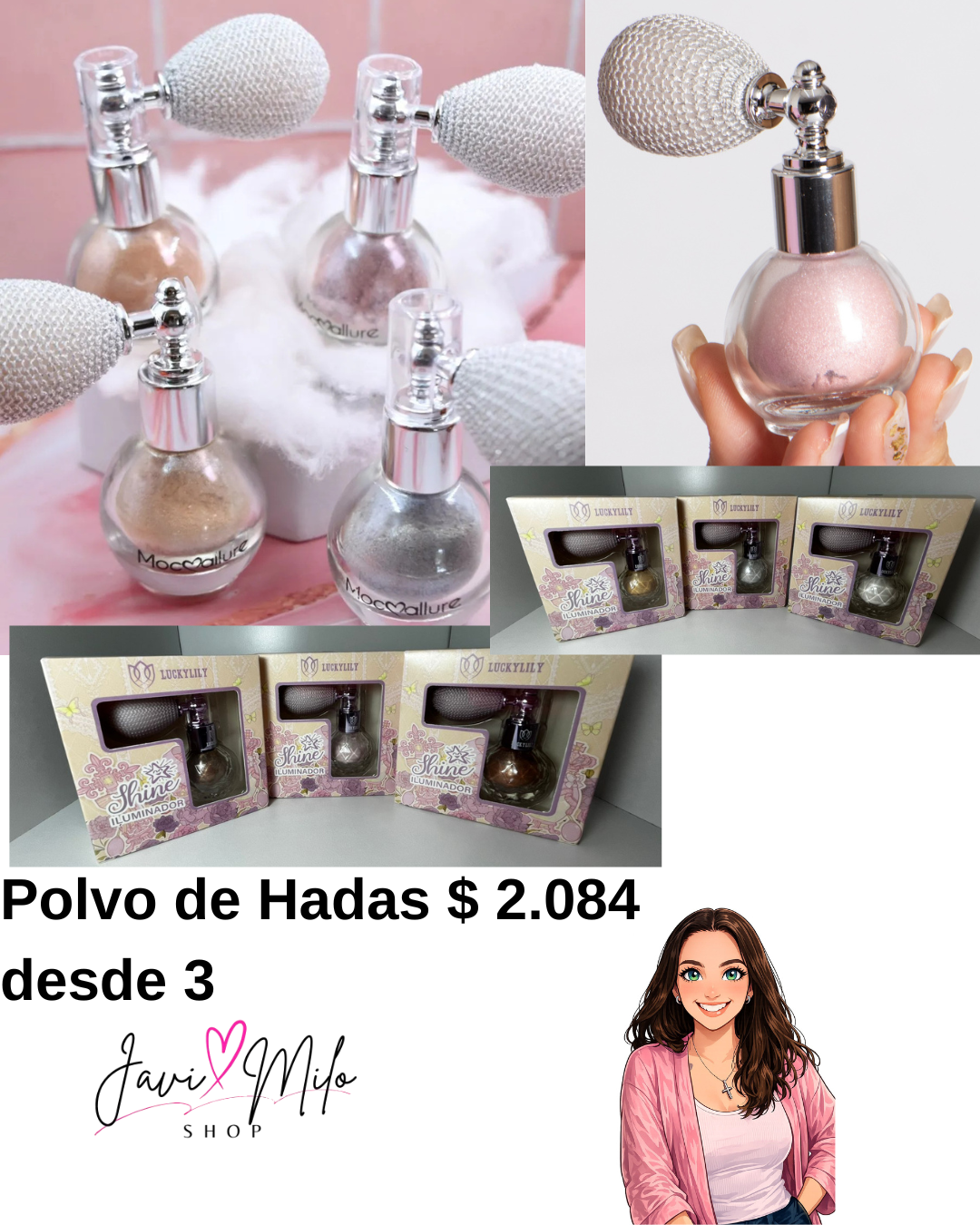 POLVO DE HADAS CON PULVERIZADOR (3 UNIDADES)