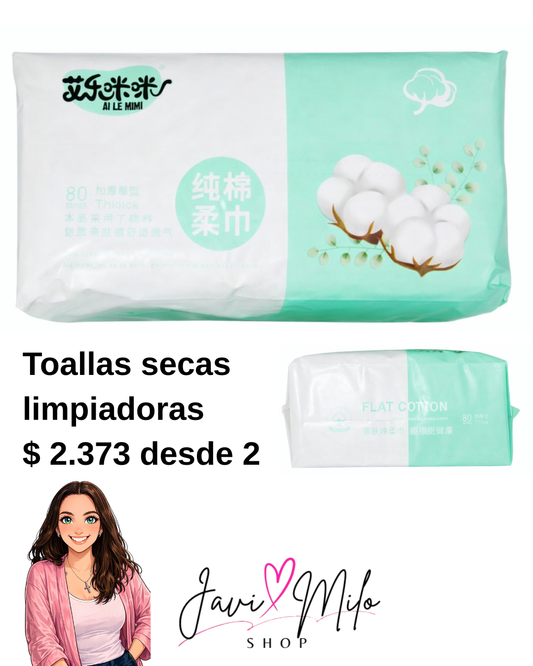 TOALLAS SECAS DE ALGODON (2 UNIDADES)