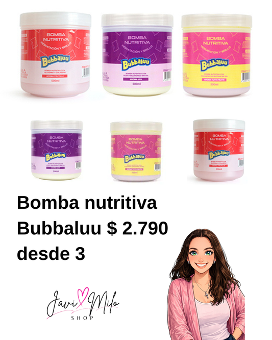 CREMA CAPILAR NUTRITIVA BUBBALUU (3 UNIDADES)