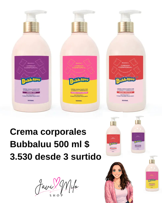 CREMA CORPORAL BUBBALUU (3 UNIDADES)