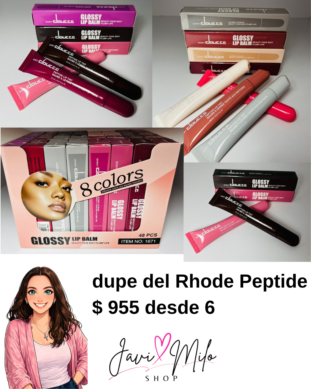 DUPE GLOSS ESTILO RHODE (6 UNIDADES)