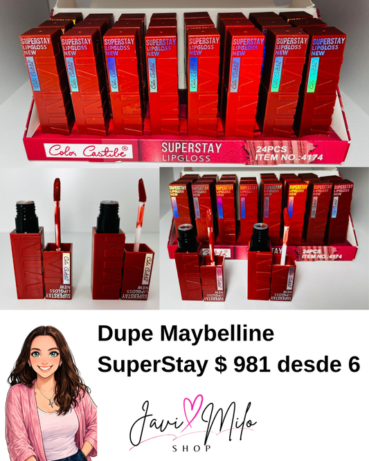 DUPE MAYBELLINE SUPER STAY (6 UNIDADES)
