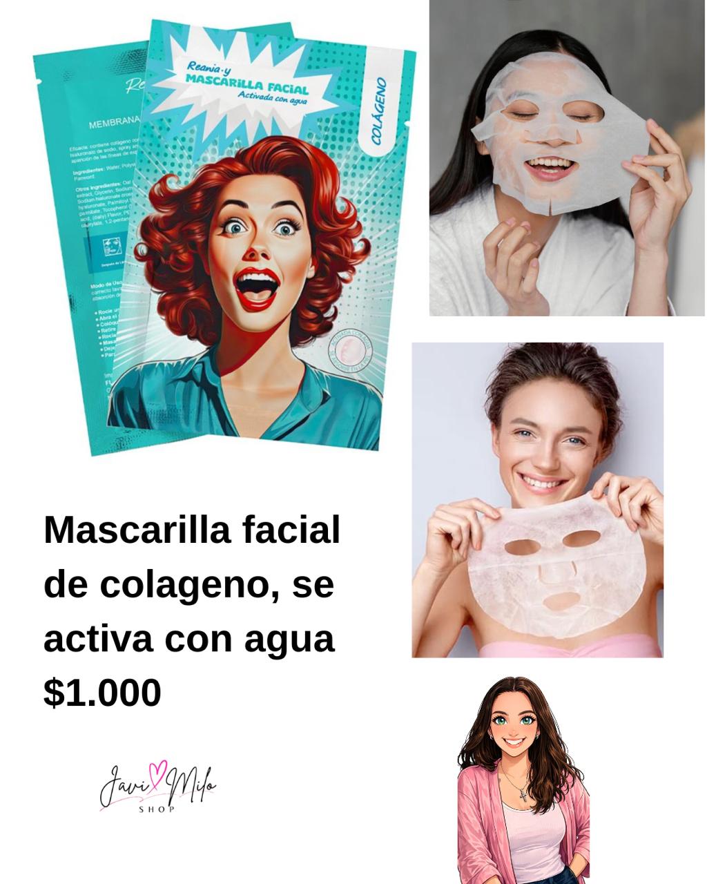 MASCARILLA FACIAL DE COLAGENO