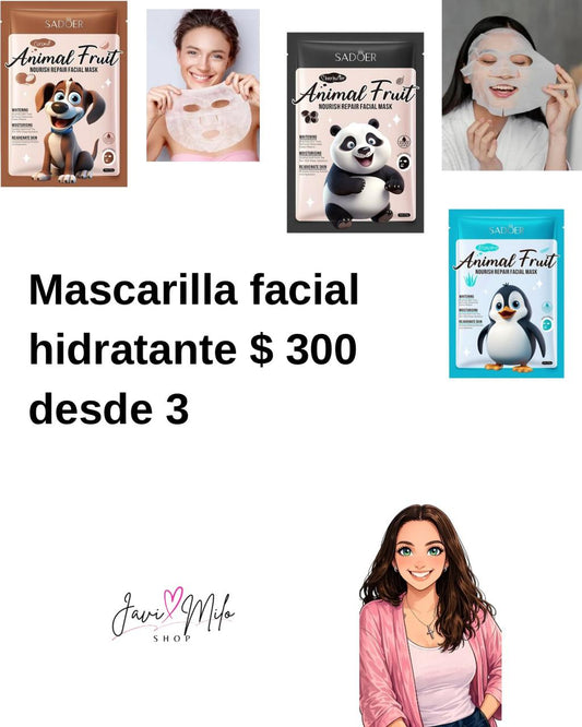 MASCARILLA FACIAL HIDRATANTE (3 UNIDADES)